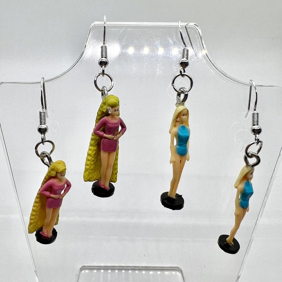 Barbie Earrings - Doll Earrings - Retro Toy Earrings - Barbie Accessories - Picture 1 of 11